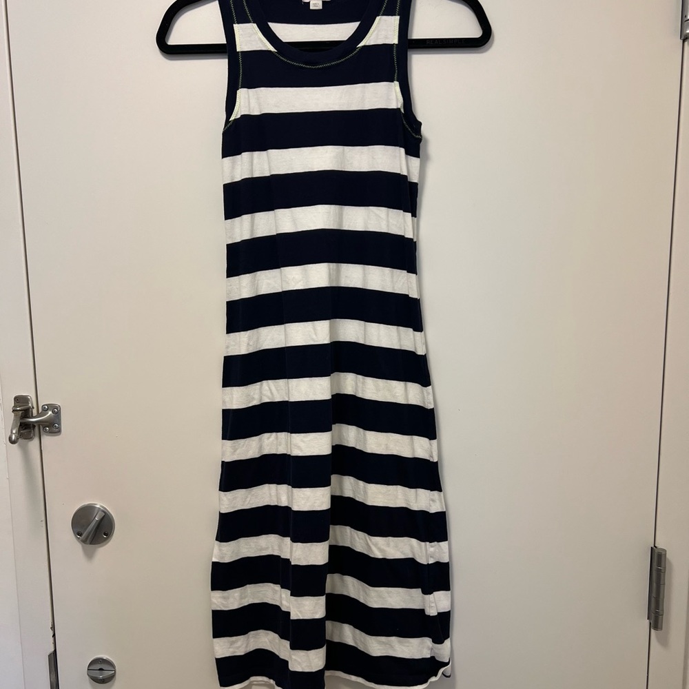 Crewcuts black and white striped maxi dress